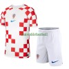 Maillot de Supporter Croatie Domicile Coupe du Monde 2022 Pour Enfant